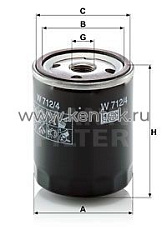 масляный фильтр MANN-FILTER W712/4 MANN-FILTER  - фото, характеристики, описание.