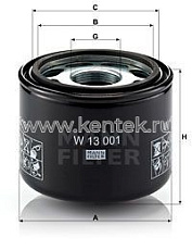 масляный фильтр MANN-FILTER W13001 MANN-FILTER  - фото, характеристики, описание.