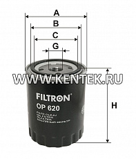 навинчивающийся масляный фильтр (коробочного типа) FILTRON OP620 FILTRON  - фото, характеристики, описание.