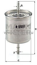 топливный фильтр MANN-FILTER WK822/2 MANN-FILTER  - фото, характеристики, описание.