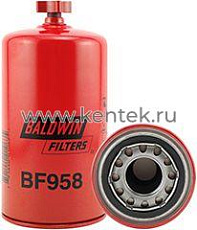 топливный фильтр, Spin-on (накручивающийся) / Drain Baldwin BF958 Baldwin  - фото, характеристики, описание.