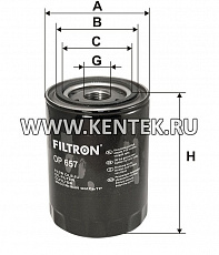 навинчивающийся масляный фильтр (коробочного типа) FILTRON OP657 FILTRON  - фото, характеристики, описание.