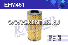 Фильтр масляный (элемент фильтрующий) RAIDER EFM451 RAIDER  - фото, характеристики, описание.