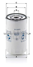 масляный фильтр MANN-FILTER W1160/5 MANN-FILTER  - фото, характеристики, описание.
