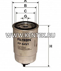 топливный фильтр коробочного типа FILTRON PP845/1 FILTRON  - фото, характеристики, описание.