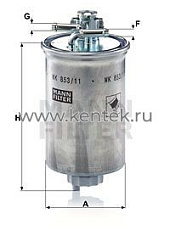 топливный фильтр MANN-FILTER WK853/11 MANN-FILTER  - фото, характеристики, описание.