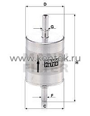 топливный фильтр MANN-FILTER WK52/1 MANN-FILTER  - фото, характеристики, описание.