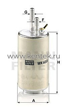 топливный фильтр MANN-FILTER WK6004 MANN-FILTER  - фото, характеристики, описание.