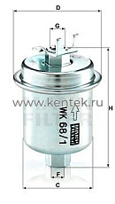топливный фильтр MANN-FILTER WK68/1X MANN-FILTER  - фото, характеристики, описание.