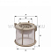 E11S03 D65_фильтрующий элемент топлива !с уплотнением 47x50x41MAN/MB HENGST