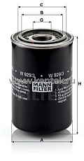 масляный фильтр MANN-FILTER W929/3 MANN-FILTER  - фото, характеристики, описание.