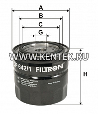 навинчивающийся масляный фильтр (коробочного типа) FILTRON OP642/1 FILTRON  - фото, характеристики, описание.