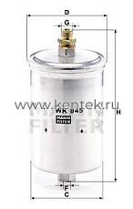 топливный фильтр MANN-FILTER WK845 MANN-FILTER  - фото, характеристики, описание.