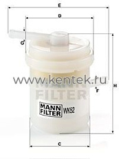 топливный фильтр MANN-FILTER WK52 MANN-FILTER  - фото, характеристики, описание.