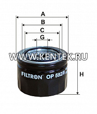 навинчивающийся масляный фильтр (коробочного типа) FILTRON OP592/8 FILTRON  - фото, характеристики, описание.