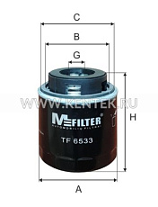 Фильтр масляный M-FILTER TF6533 M-FILTER  - фото, характеристики, описание.