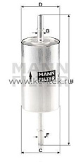 топливный фильтр MANN-FILTER WK614/46 MANN-FILTER  - фото, характеристики, описание.