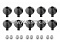 Комплект колпачков 38 мм (10 шт.) и гаек (10 шт.) KNORR о.н.K000029 (M2910040) MARSHALL