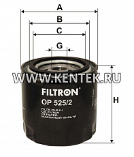 навинчивающийся масляный фильтр (коробочного типа) FILTRON OP525/2 FILTRON  - фото, характеристики, описание.