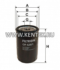 навинчивающийся масляный фильтр (коробочного типа) FILTRON OP526/1 FILTRON  - фото, характеристики, описание.