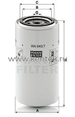 фильтр охлаждающей жидкости MANN-FILTER WA940/7 MANN-FILTER  - фото, характеристики, описание.