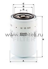 масляный фильтр MANN-FILTER W10020 MANN-FILTER  - фото, характеристики, описание.