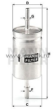 топливный фильтр MANN-FILTER WK512 MANN-FILTER  - фото, характеристики, описание.