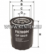 навинчивающийся масляный фильтр (коробочного типа) FILTRON OP580/8 FILTRON  - фото, характеристики, описание.