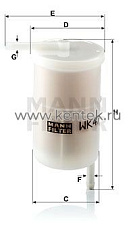 топливный фильтр MANN-FILTER WK47 MANN-FILTER  - фото, характеристики, описание.