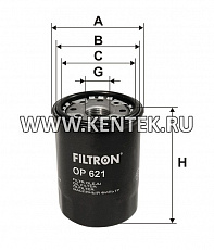 навинчивающийся масляный фильтр (коробочного типа) FILTRON OP621 FILTRON  - фото, характеристики, описание.
