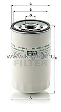 масляный фильтр MANN-FILTER W1160/2 MANN-FILTER  - фото, характеристики, описание.
