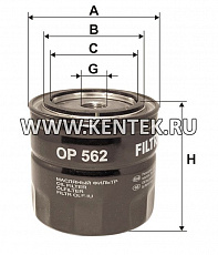 навинчивающийся масляный фильтр (коробочного типа) FILTRON OP562 FILTRON  - фото, характеристики, описание.