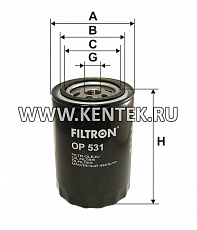 навинчивающийся масляный фильтр (коробочного типа) FILTRON OP531 FILTRON  - фото, характеристики, описание.