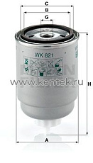 топливный фильтр MANN-FILTER WK821 MANN-FILTER  - фото, характеристики, описание.