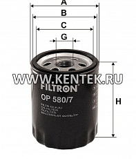 навинчивающийся масляный фильтр (коробочного типа) FILTRON OP580/7 FILTRON  - фото, характеристики, описание.