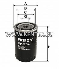 навинчивающийся масляный фильтр (коробочного типа) FILTRON OP525/4 FILTRON  - фото, характеристики, описание.