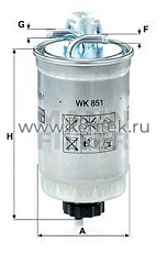 топливный фильтр MANN-FILTER WK851 MANN-FILTER  - фото, характеристики, описание.