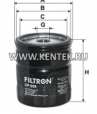 навинчивающийся масляный фильтр (коробочного типа) FILTRON OP699 FILTRON  - фото, характеристики, описание.