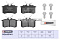 Торм. колодки дисковые задн. Audi A4 (B6, B7) 00- / A6 (C5) 97-; VW Golf II-IV 83- / Passat (B2-B4) 84- (M2620961) MARSHALL