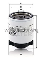 топливный фильтр MANN-FILTER WK715/1 MANN-FILTER  - фото, характеристики, описание.