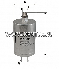 топливный фильтр коробочного типа FILTRON PP835 FILTRON  - фото, характеристики, описание.