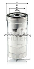 топливный фильтр MANN-FILTER WK853/14 MANN-FILTER  - фото, характеристики, описание.