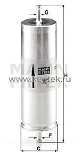 топливный фильтр MANN-FILTER WK516 MANN-FILTER  - фото, характеристики, описание.