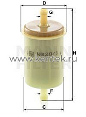 топливный фильтр MANN-FILTER WK28/1 MANN-FILTER  - фото, характеристики, описание.