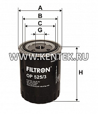 навинчивающийся масляный фильтр (коробочного типа) FILTRON OP525/3 FILTRON  - фото, характеристики, описание.