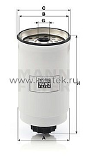 топливный фильтр MANN-FILTER WK880 MANN-FILTER  - фото, характеристики, описание.