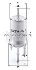 топливный фильтр MANN-FILTER WK69/2 MANN-FILTER  - фото, характеристики, описание.