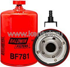 топливный фильтр, Spin-on (накручивающийся) / Drain Baldwin BF781 Baldwin  - фото, характеристики, описание.