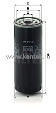 масляный фильтр MANN-FILTER W735/2 MANN-FILTER  - фото, характеристики, описание.