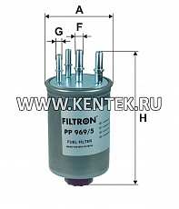 топливный фильтр коробочного типа FILTRON PP969/5 FILTRON  - фото, характеристики, описание.